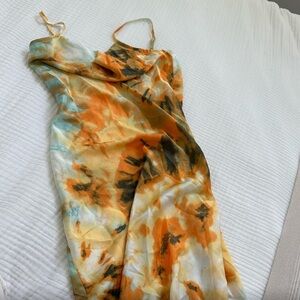 Cowl Neck Tye Dye Dress